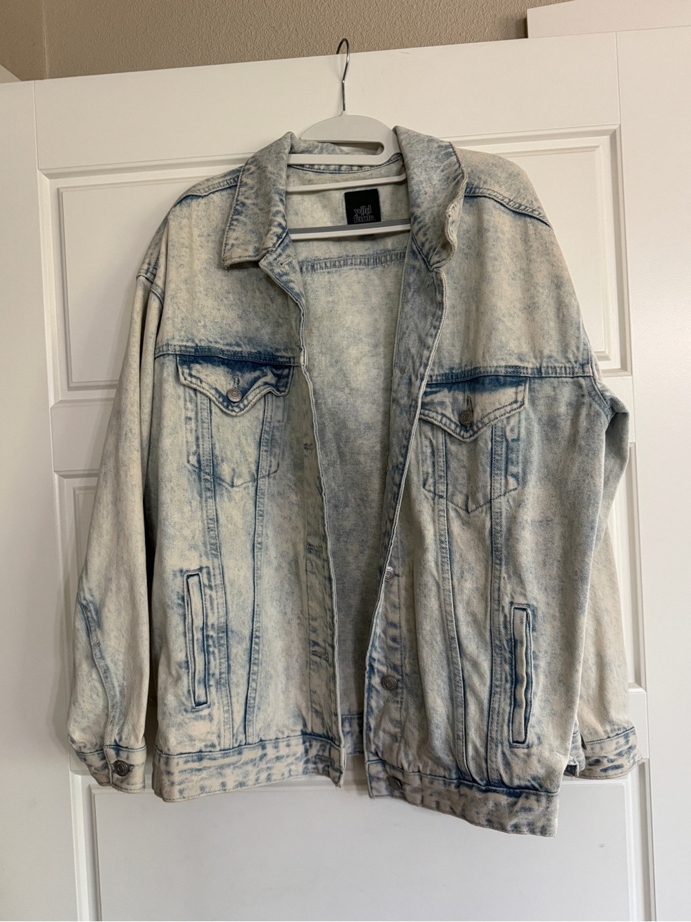 wild fable Light Acid-Wash Denim Jacket in Faded Blue